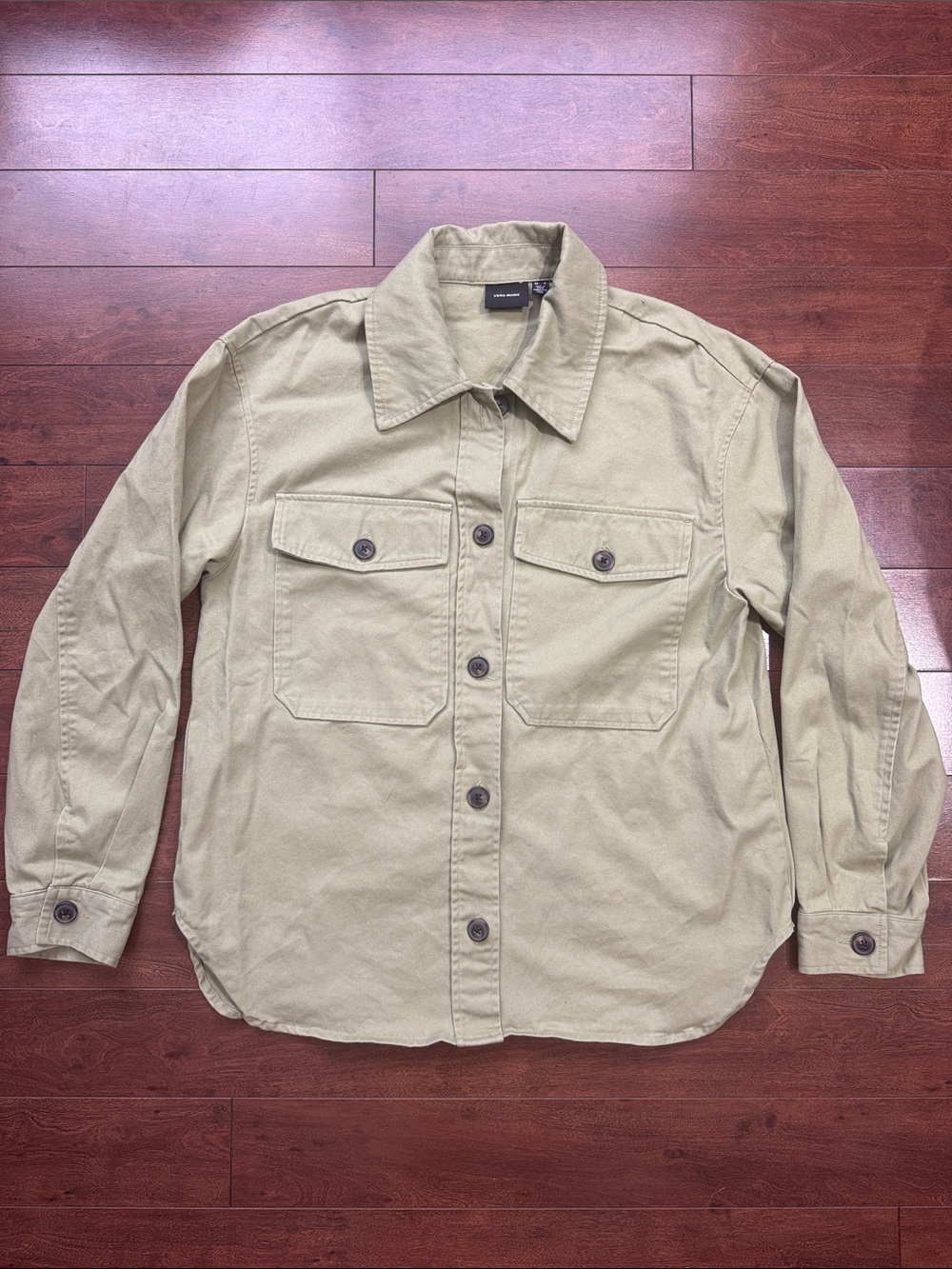 Vero Moda Button-Front Utility Shirt Jacket